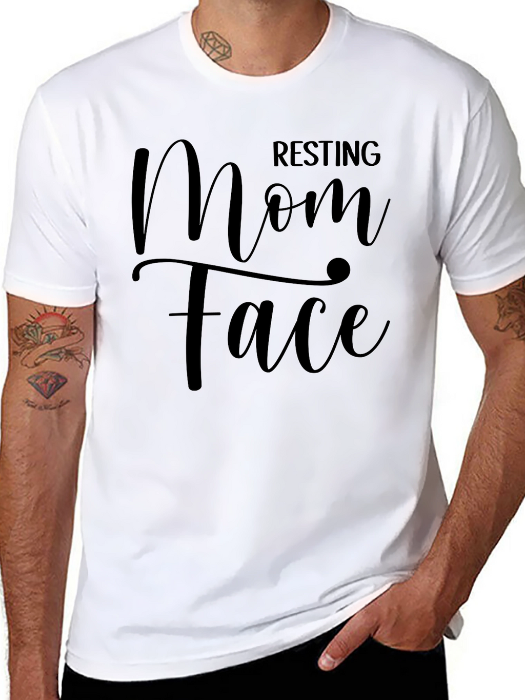 Resting Mom Face Graphic Tee - Trendy Unisex T-Shirt