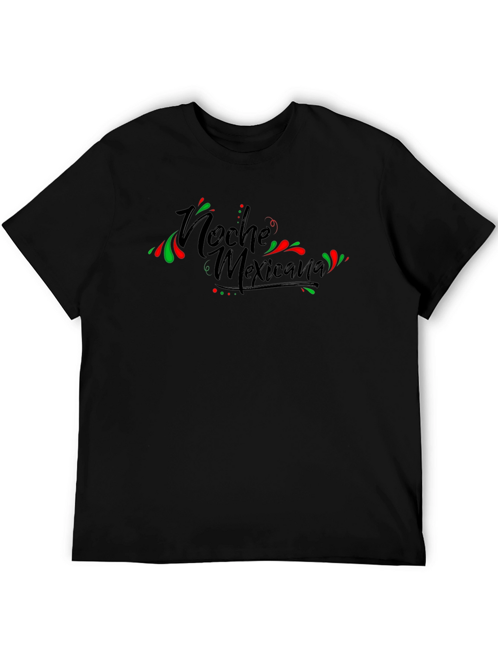 Noche Mexicana Black Graphic T-Shirt