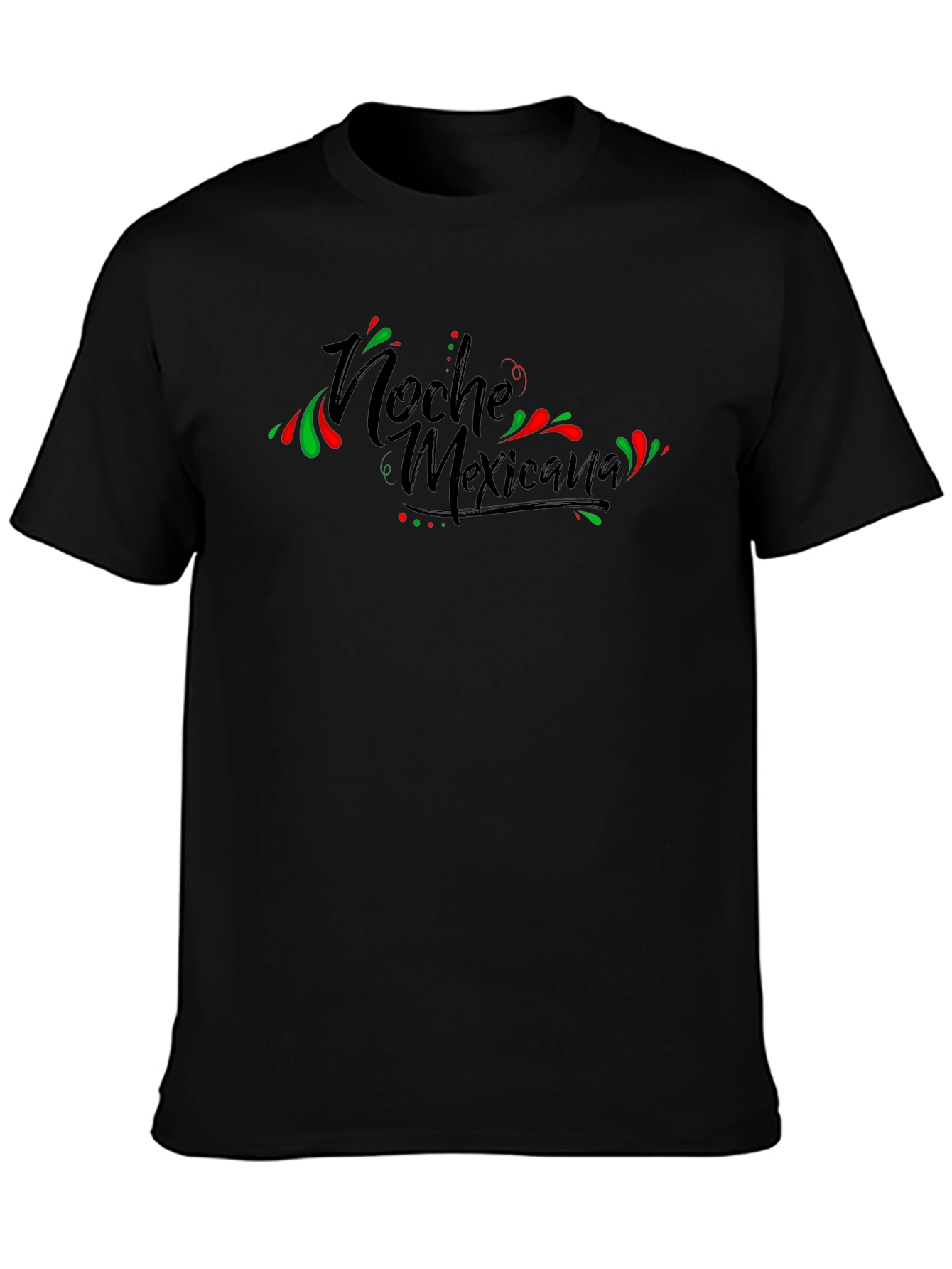 Noche Mexicana Black Graphic T-Shirt