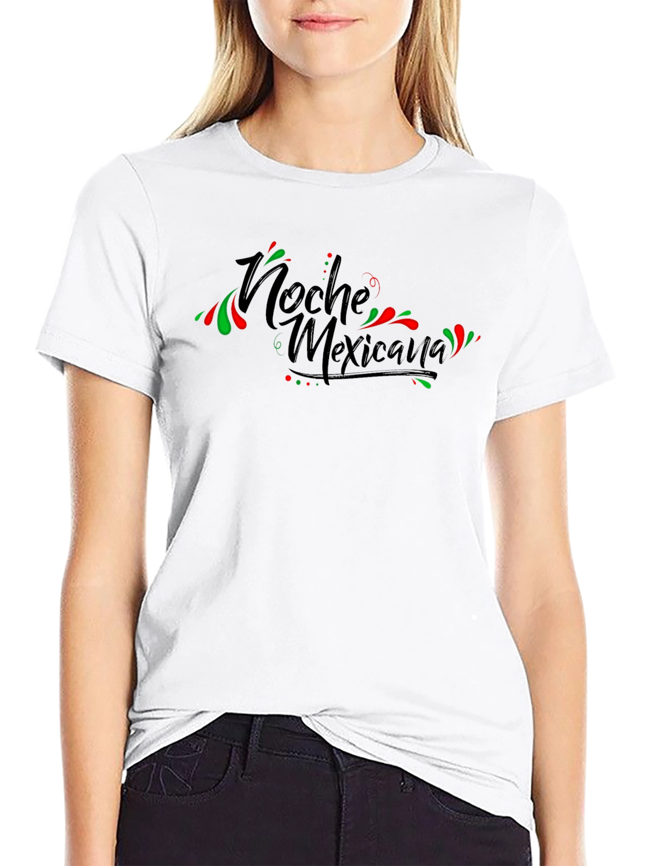 Noche Mexicana Black Graphic T-Shirt