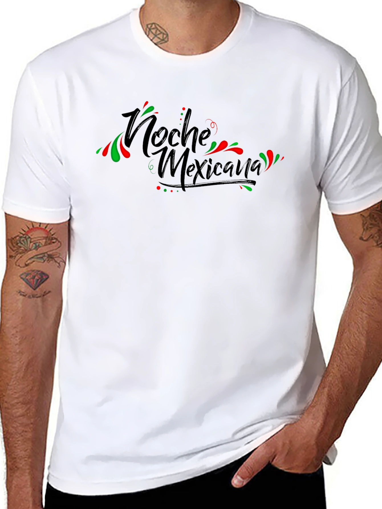 Noche Mexicana Black Graphic T-Shirt