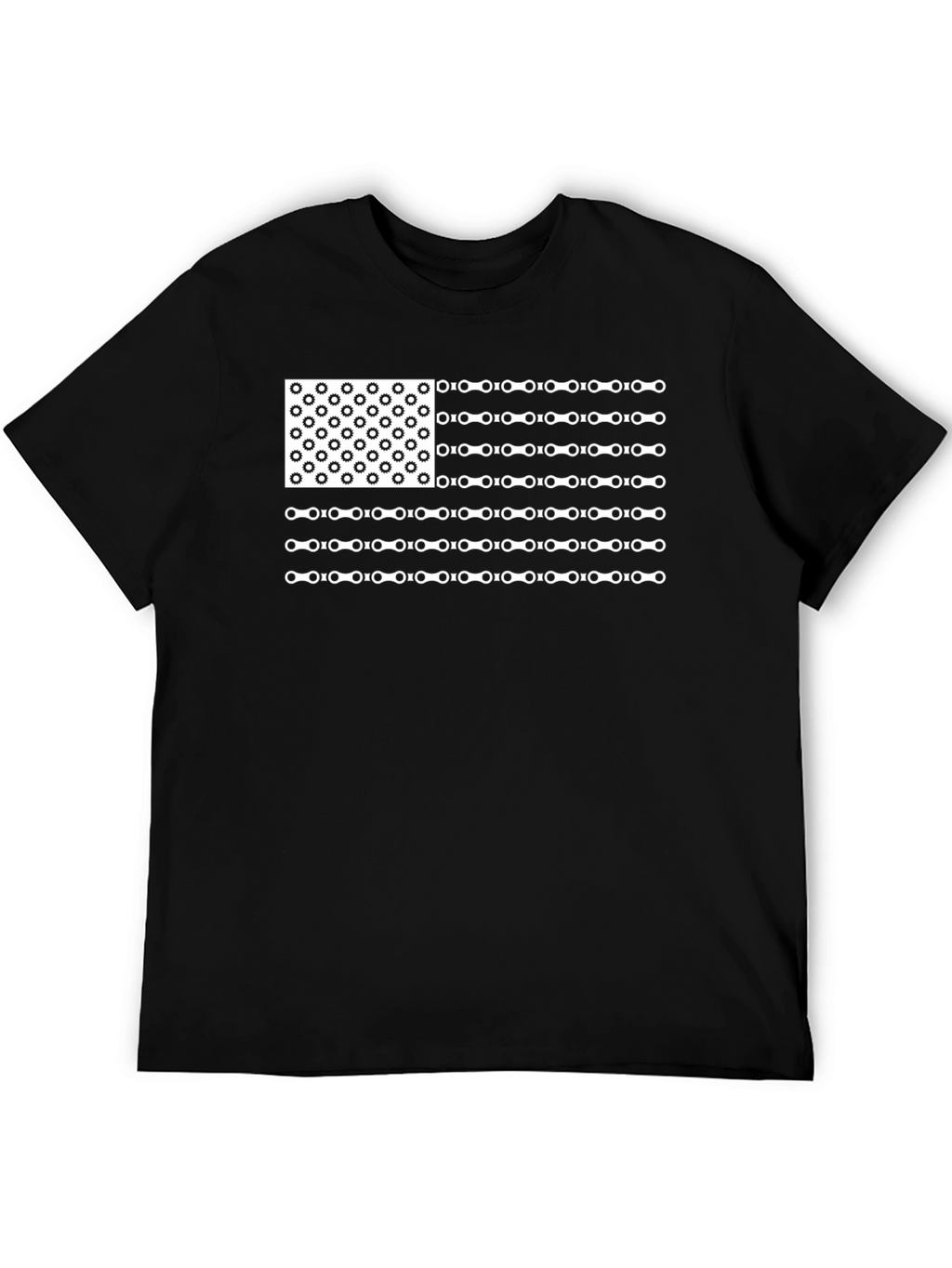 American Flag Bike Chain T-Shirt