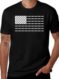 American Flag Bike Chain T-Shirt