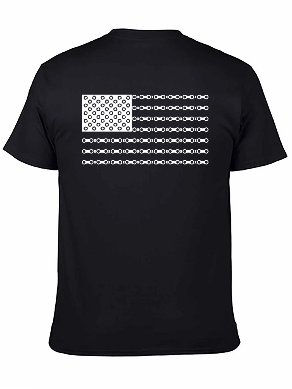 American Flag Bike Chain T-Shirt