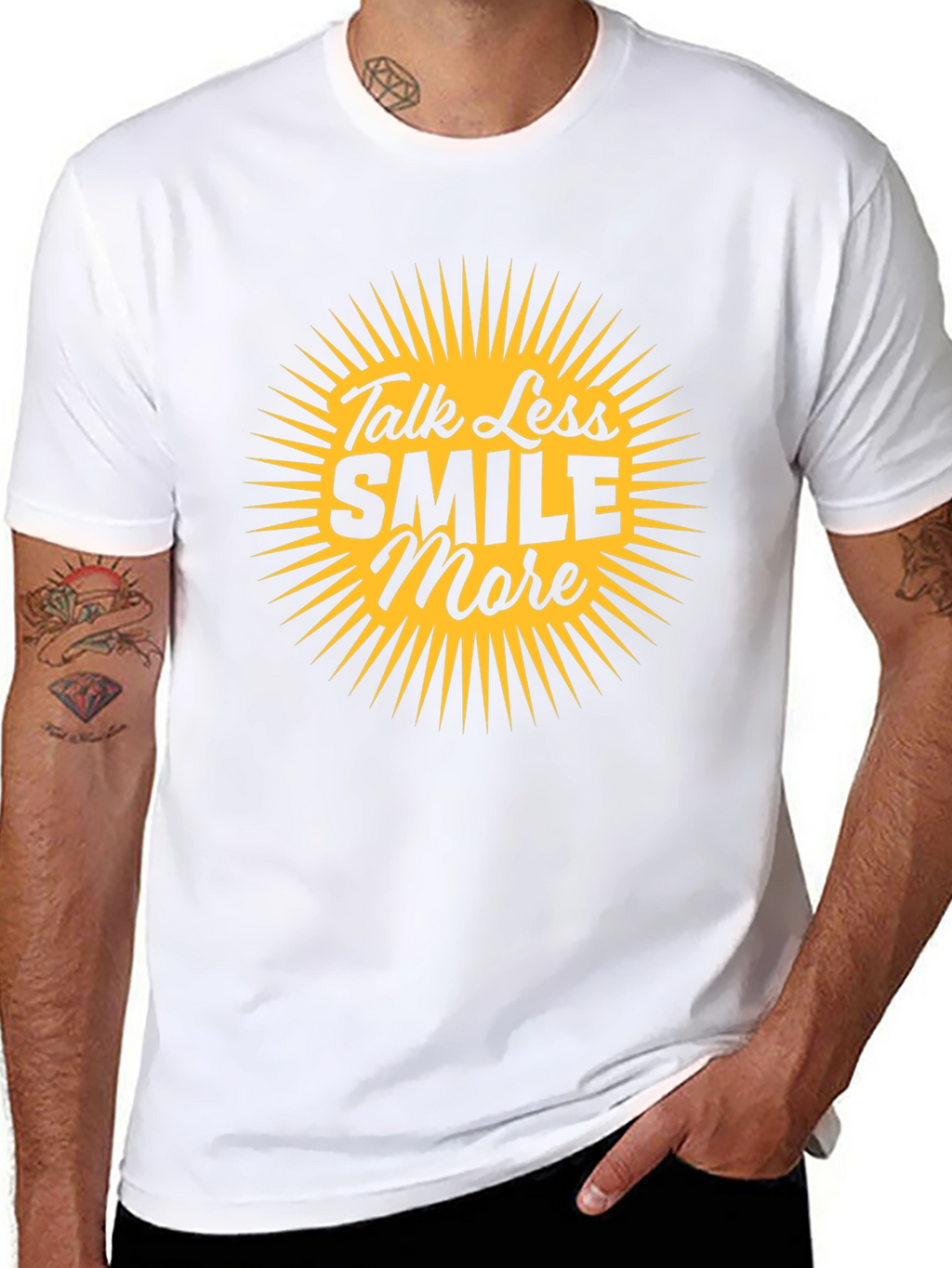Talk Less Smile More Graphic Tee - Black