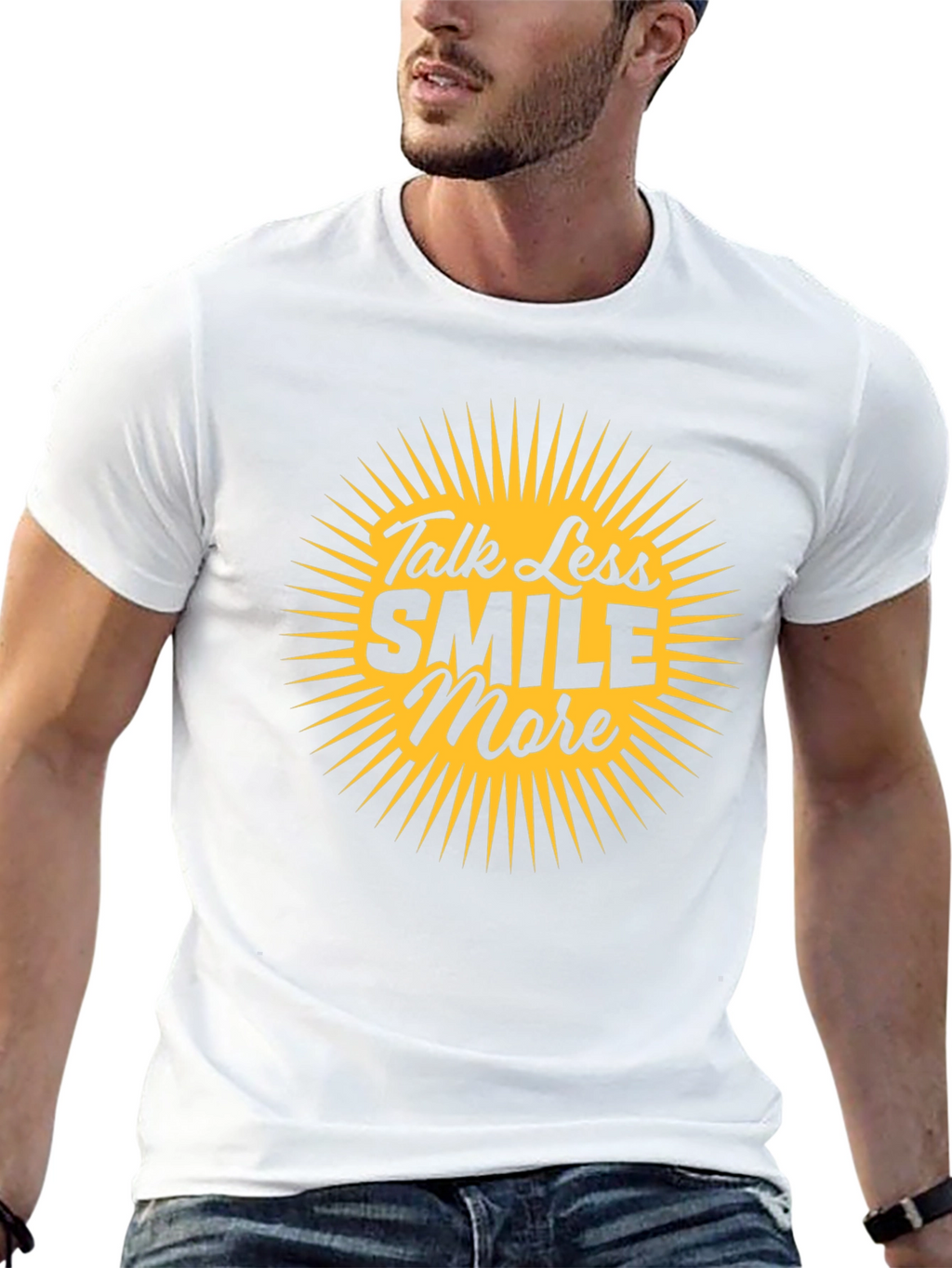 Talk Less Smile More Graphic Tee - Black