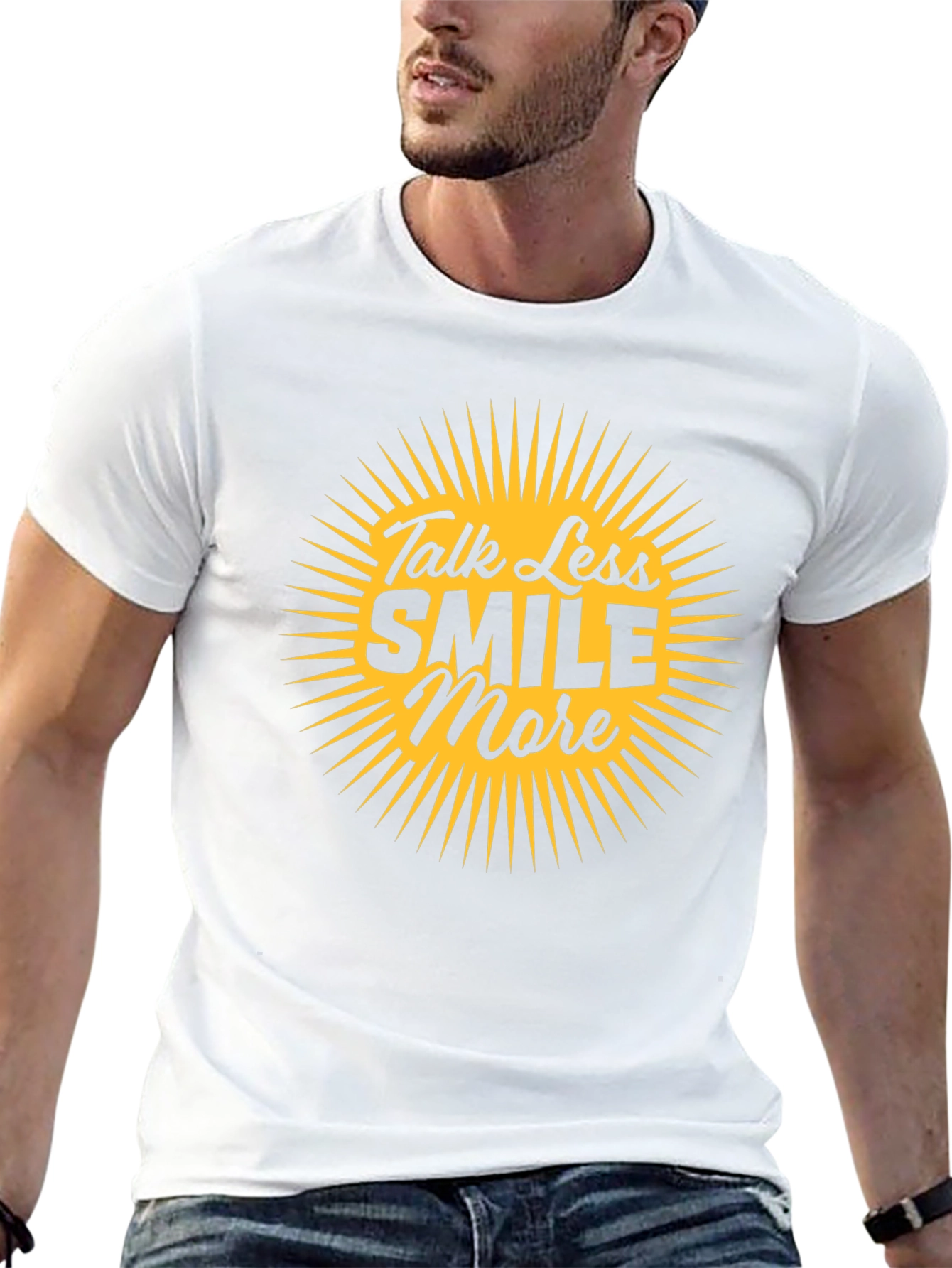 Talk Less Smile More Graphic Tee - Black
