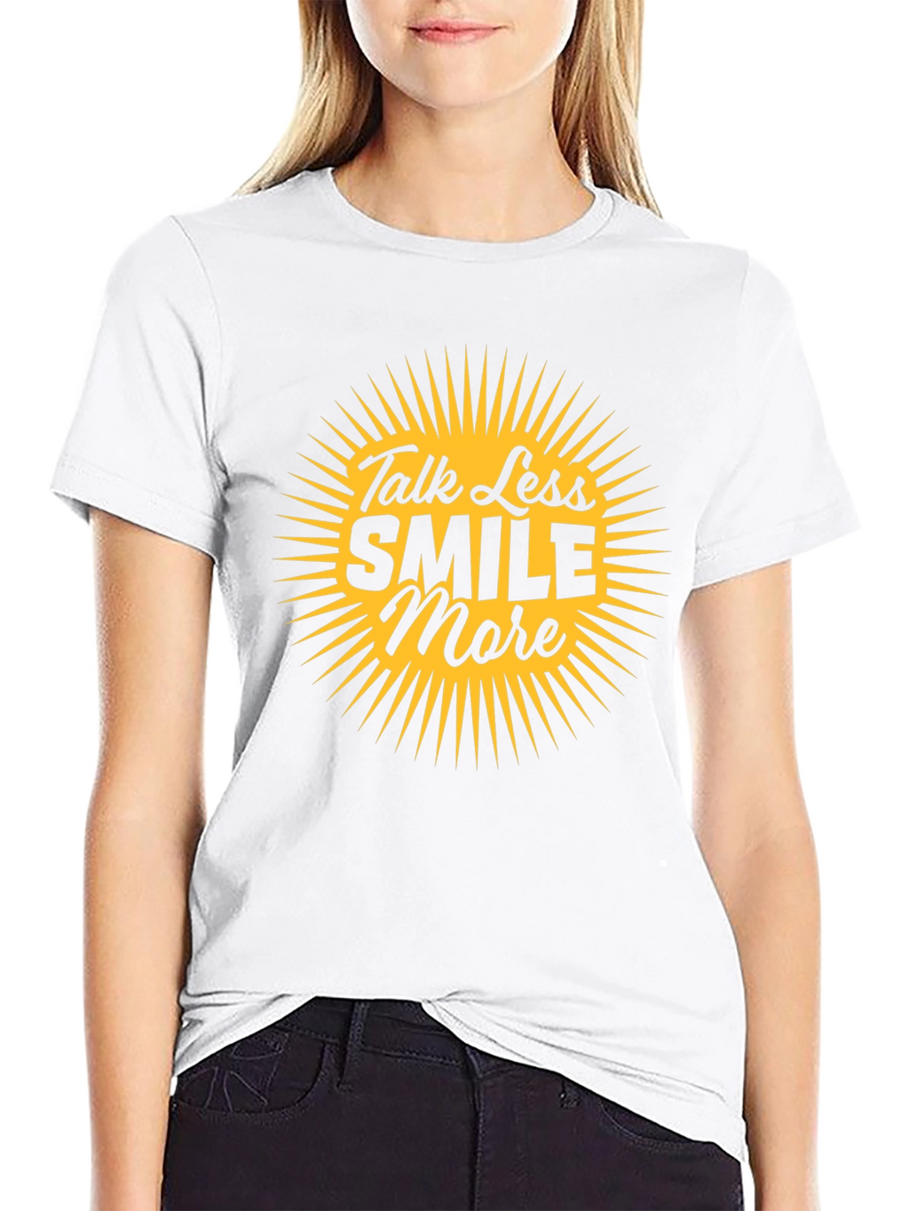 Talk Less Smile More Graphic Tee - Black
