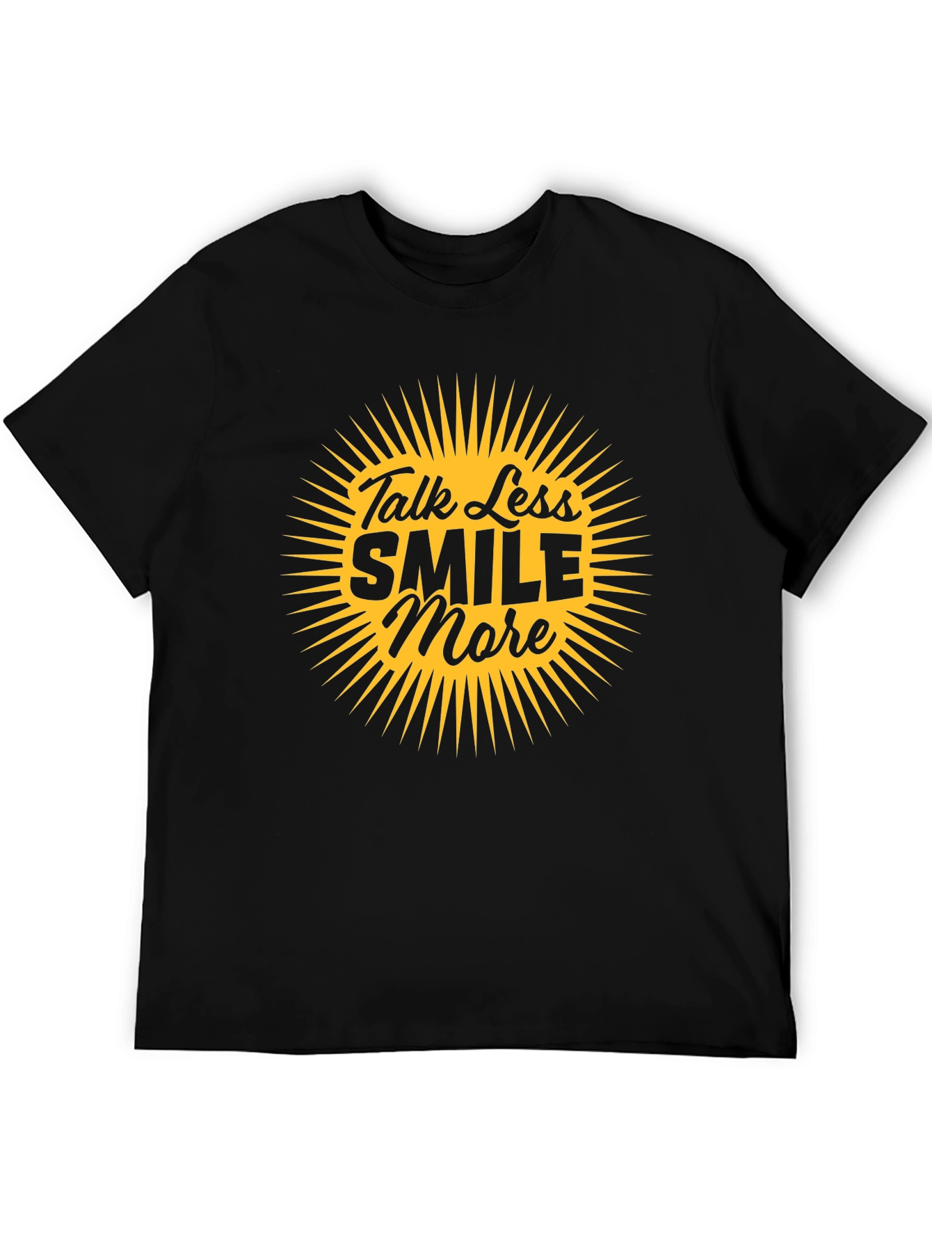 Talk Less Smile More Graphic Tee - Black