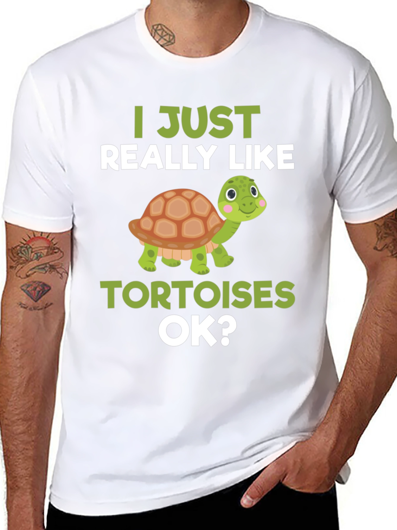 Cute Tortoise Lover T-Shirt - I Just Really Like Tortoises OK?