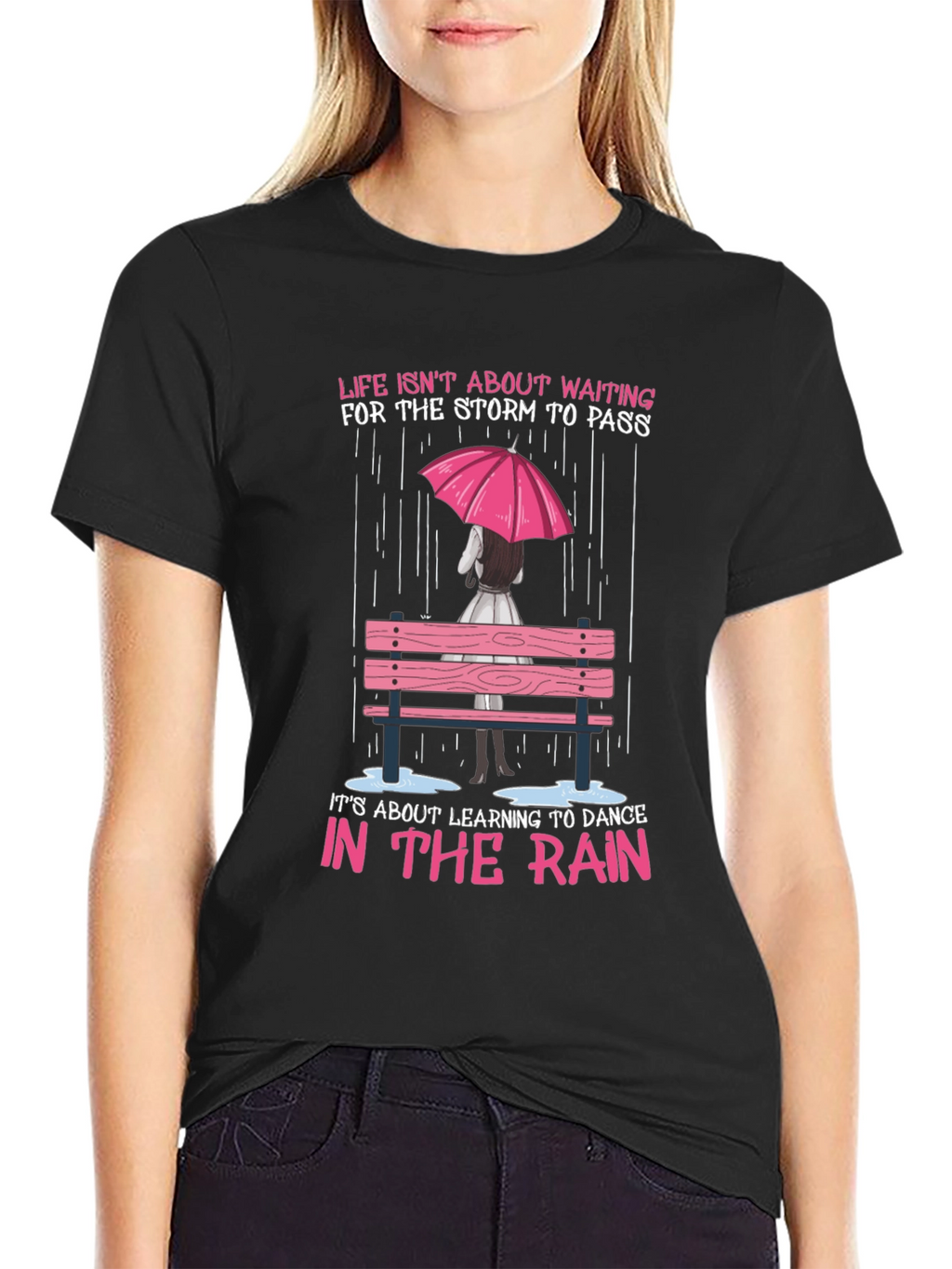 Dance in the Rain Graphic Tee - Inspirational T-Shirt