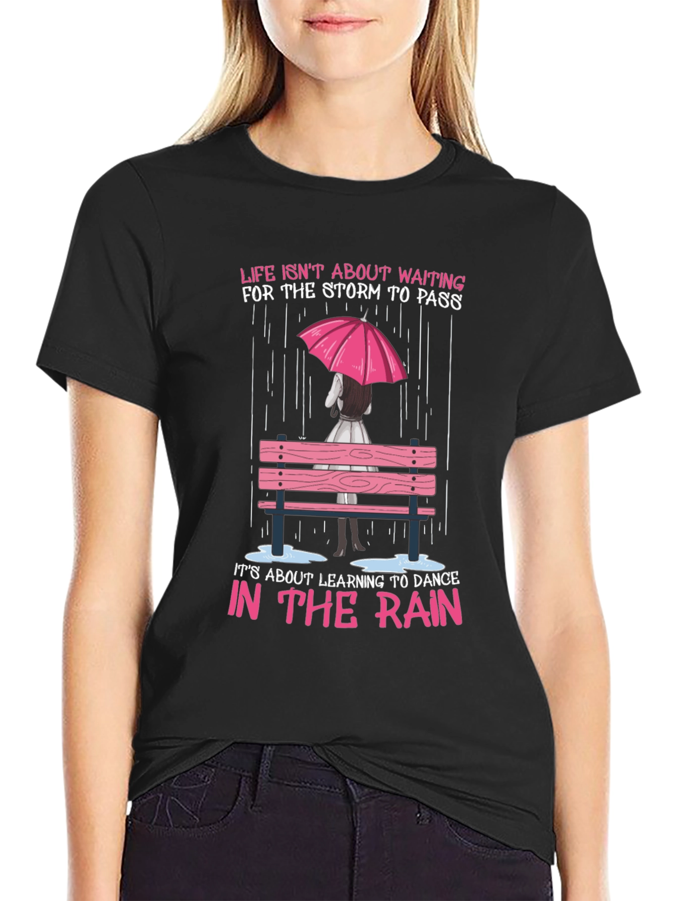 Dance in the Rain Graphic Tee - Inspirational T-Shirt