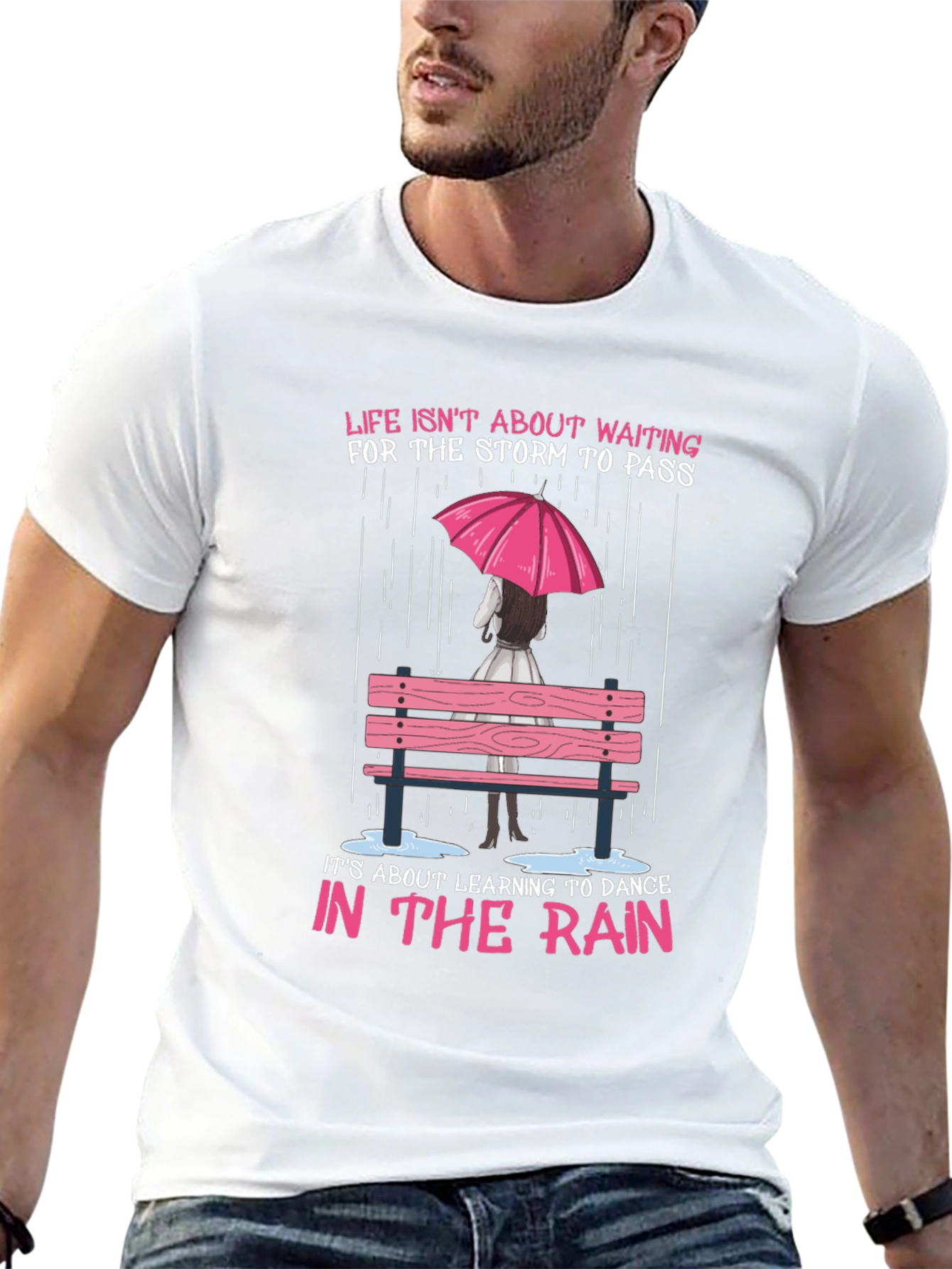 Dance in the Rain Graphic Tee - Inspirational T-Shirt