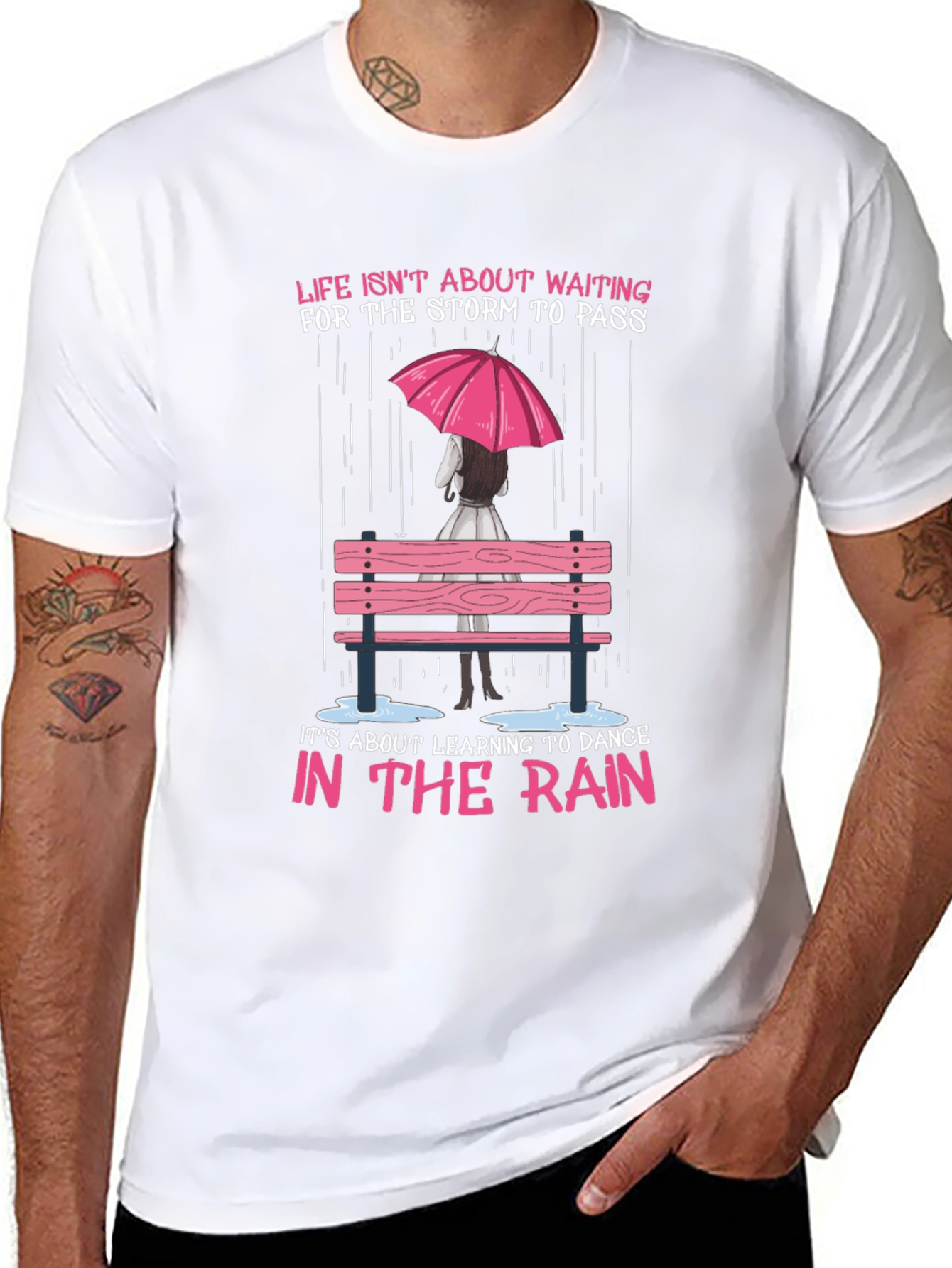 Dance in the Rain Graphic Tee - Inspirational T-Shirt