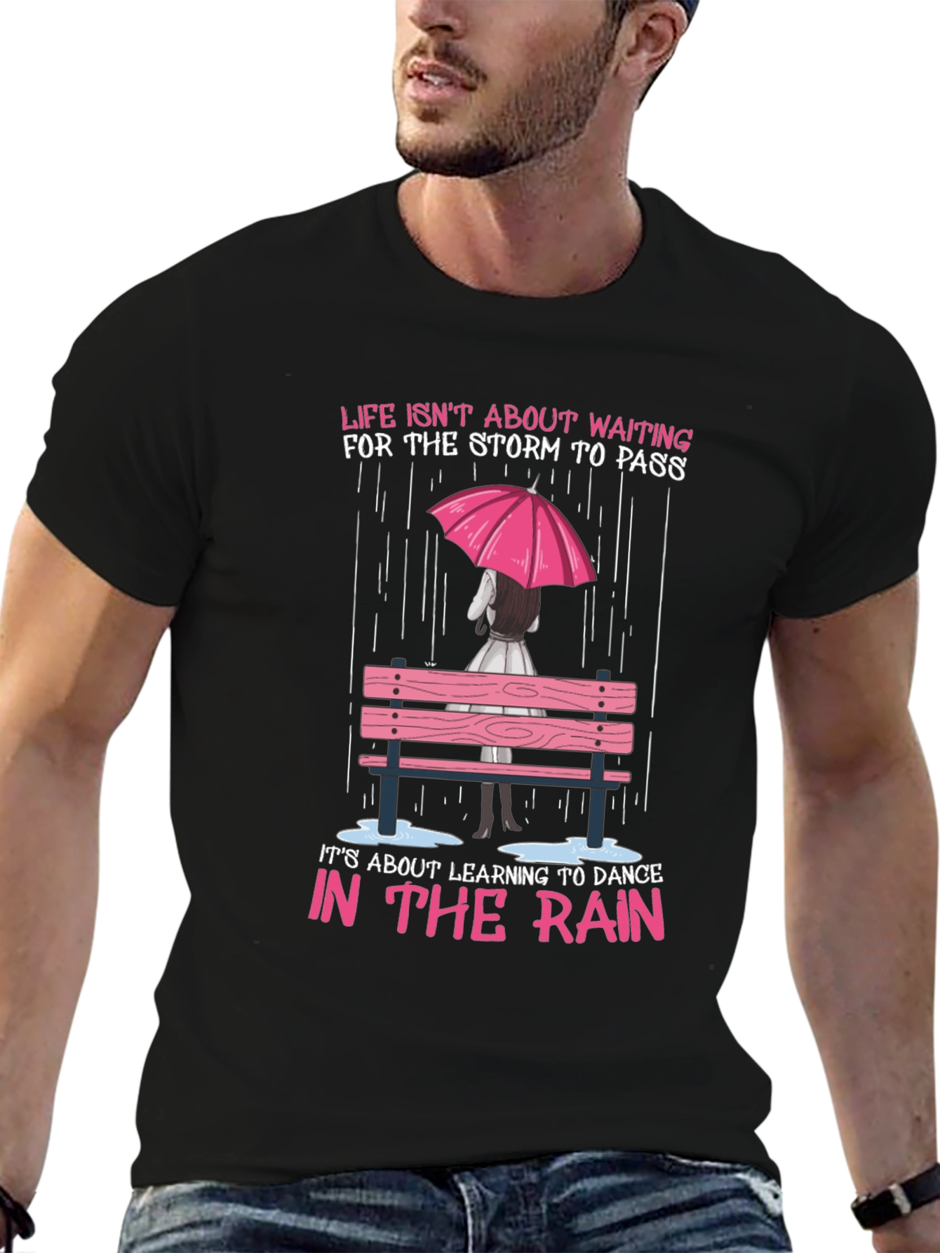 Dance in the Rain Graphic Tee - Inspirational T-Shirt