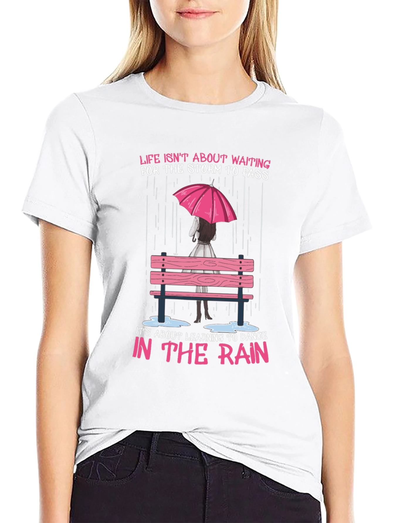 Dance in the Rain Graphic Tee - Inspirational T-Shirt