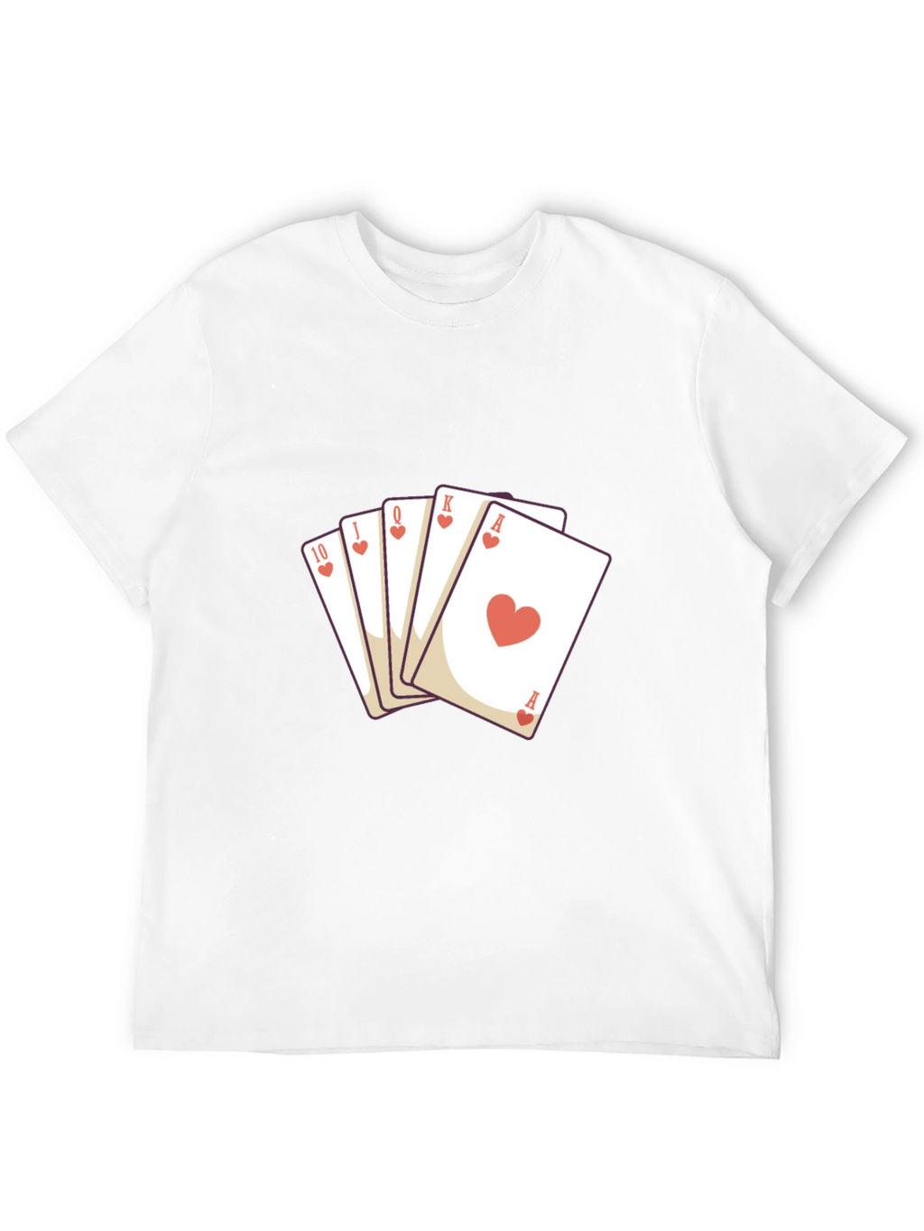 Heart Flush Graphic Tee - Black Cotton T-Shirt