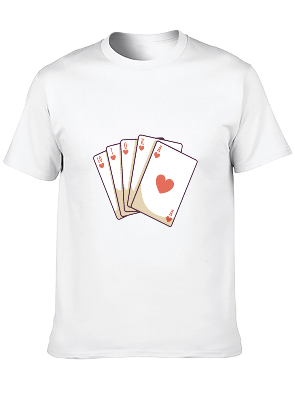 Heart Flush Graphic Tee - Black Cotton T-Shirt