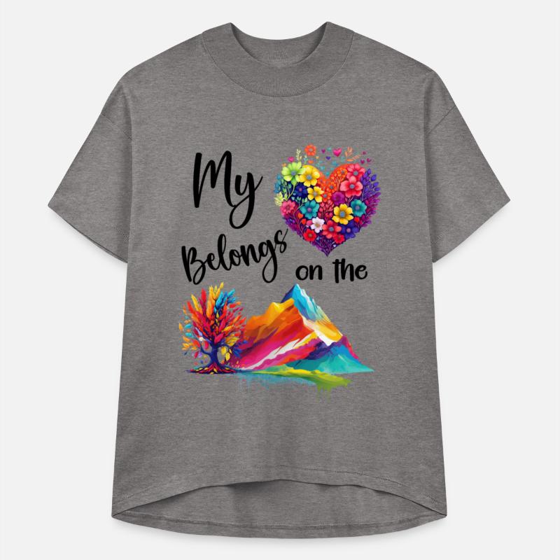 "My Heart belongs on the Mountain" T-shirt Design