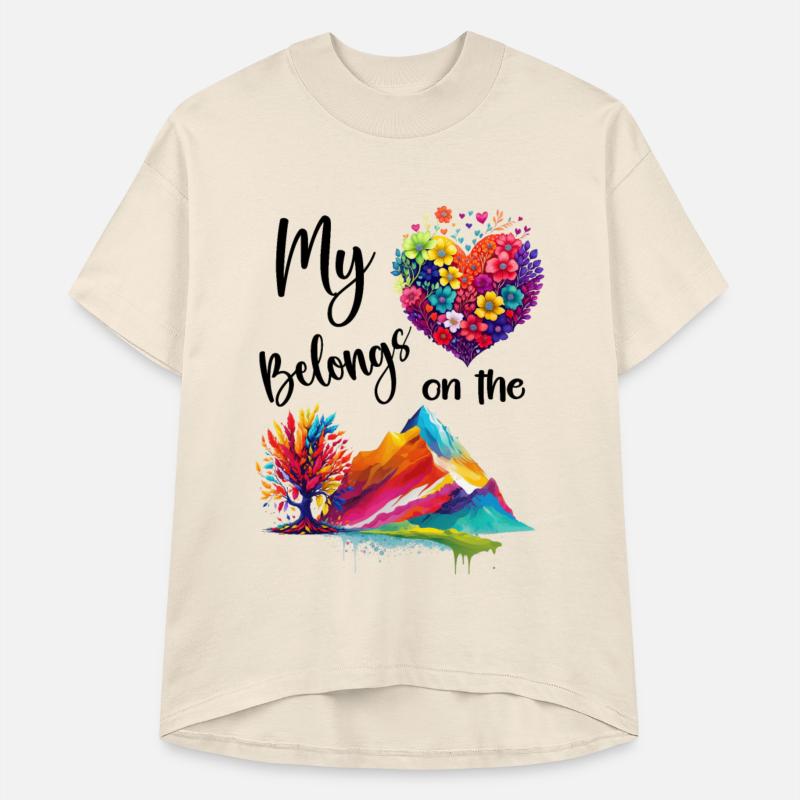 "My Heart belongs on the Mountain" T-shirt Design