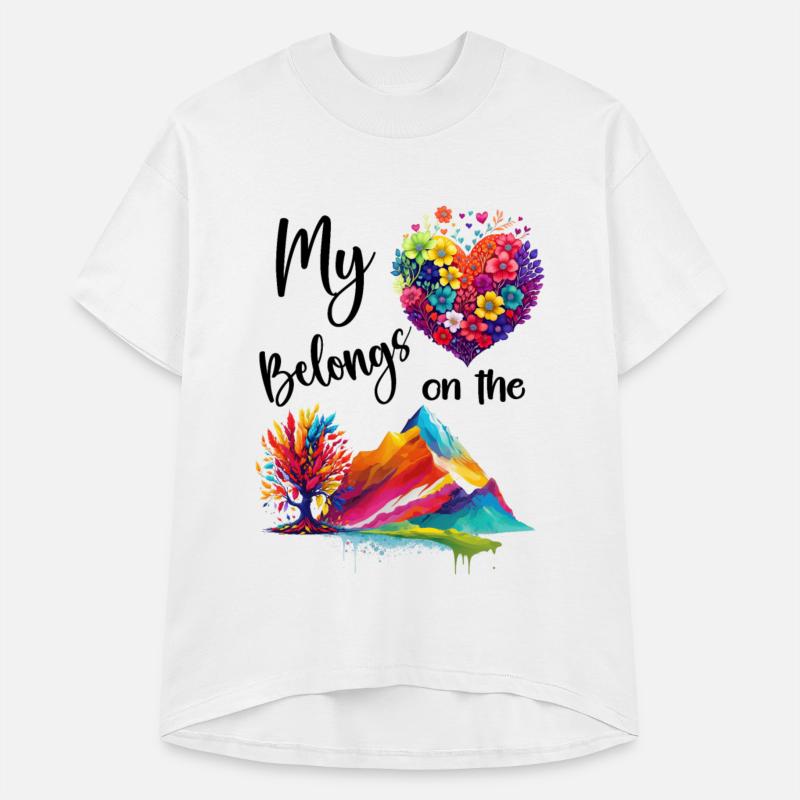 "My Heart belongs on the Mountain" T-shirt Design