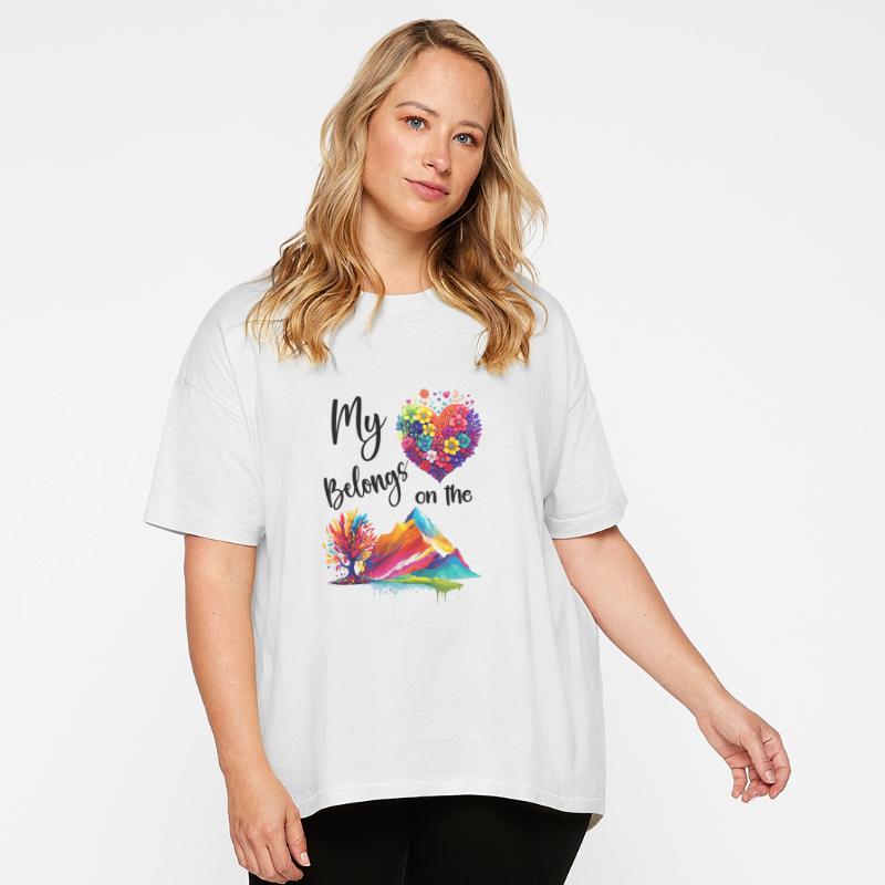 "My Heart belongs on the Mountain" T-shirt Design