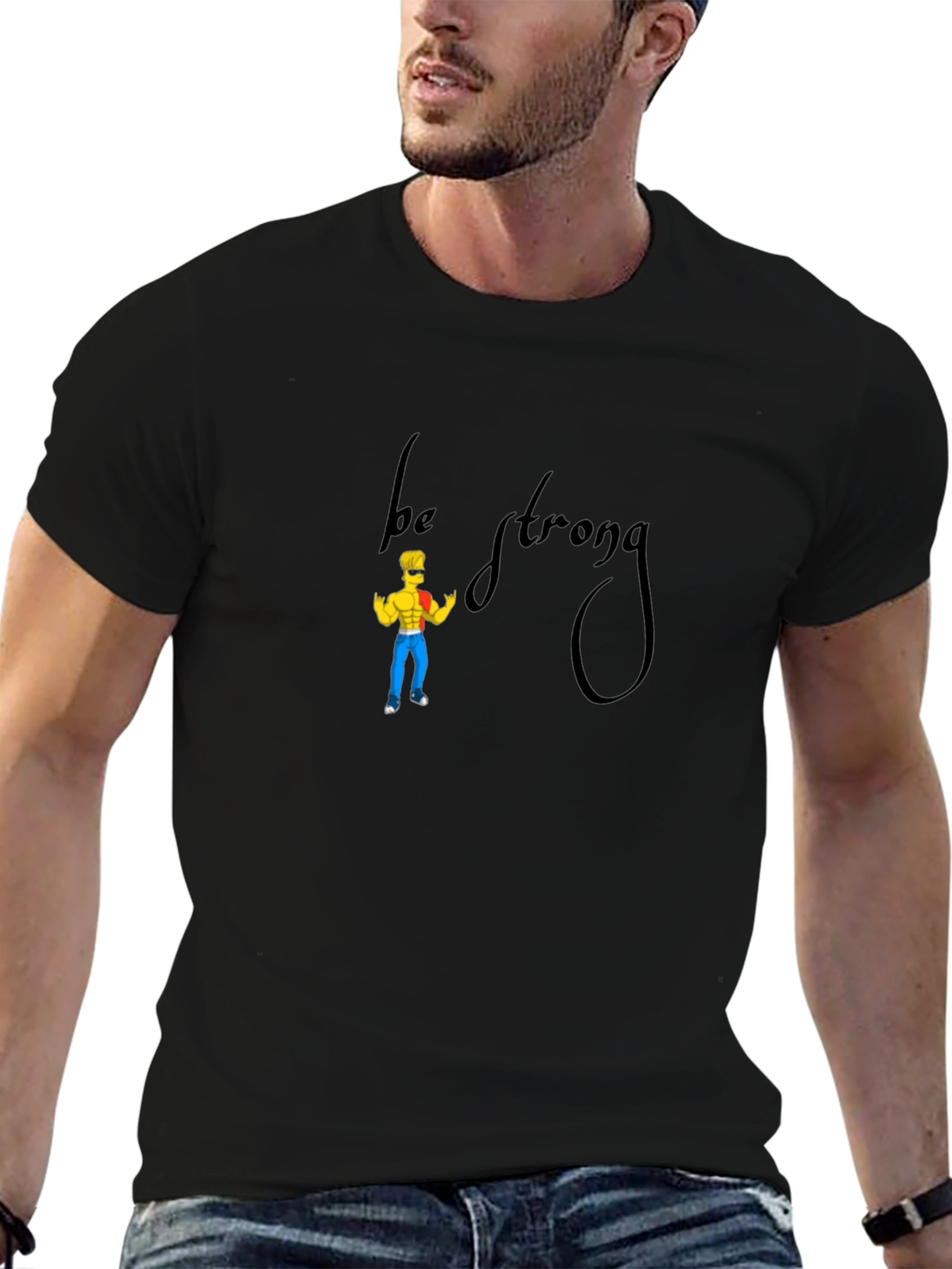 Be Strong Graphic Tee - Black