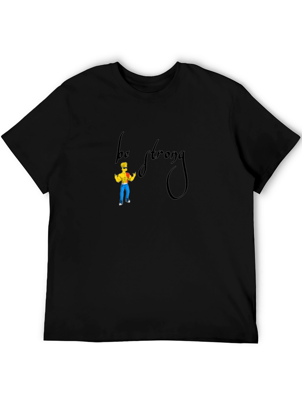 Be Strong Graphic Tee - Black