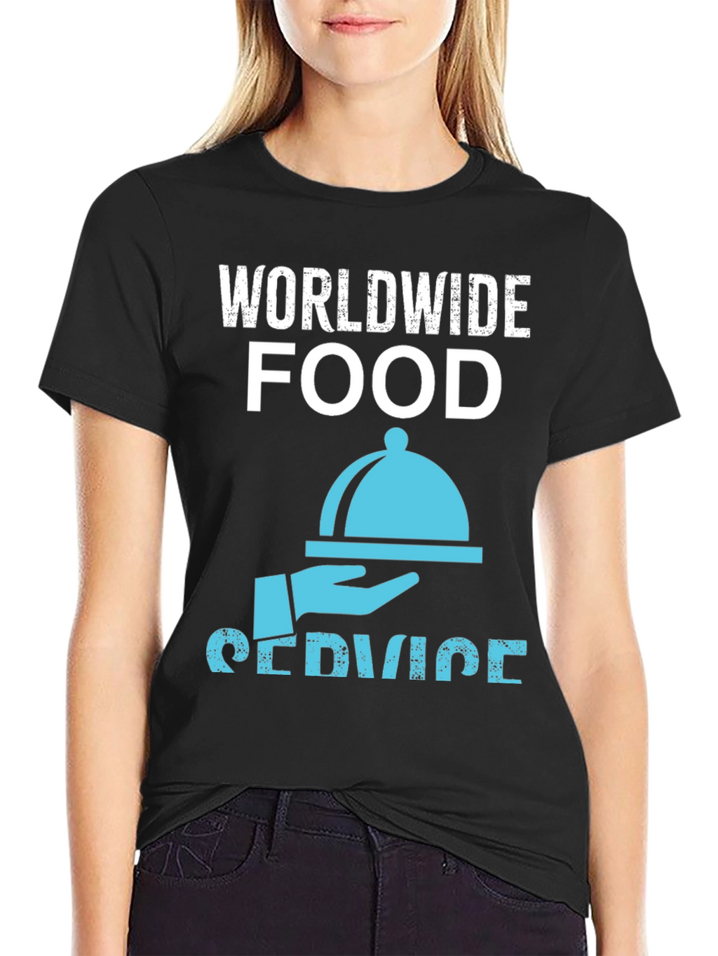 Worldwide Food Service T-Shirt - Black Graphic Tee