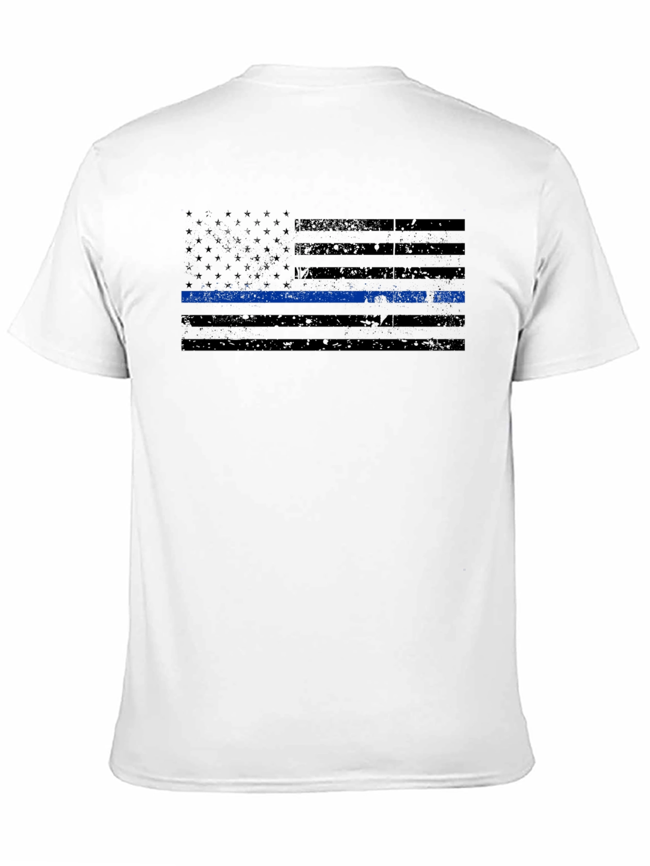 Thin Blue Line American Flag T-Shirt