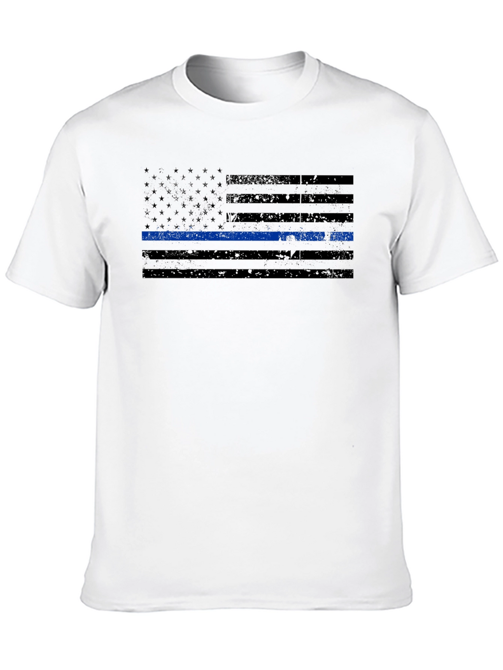 Thin Blue Line American Flag T-Shirt