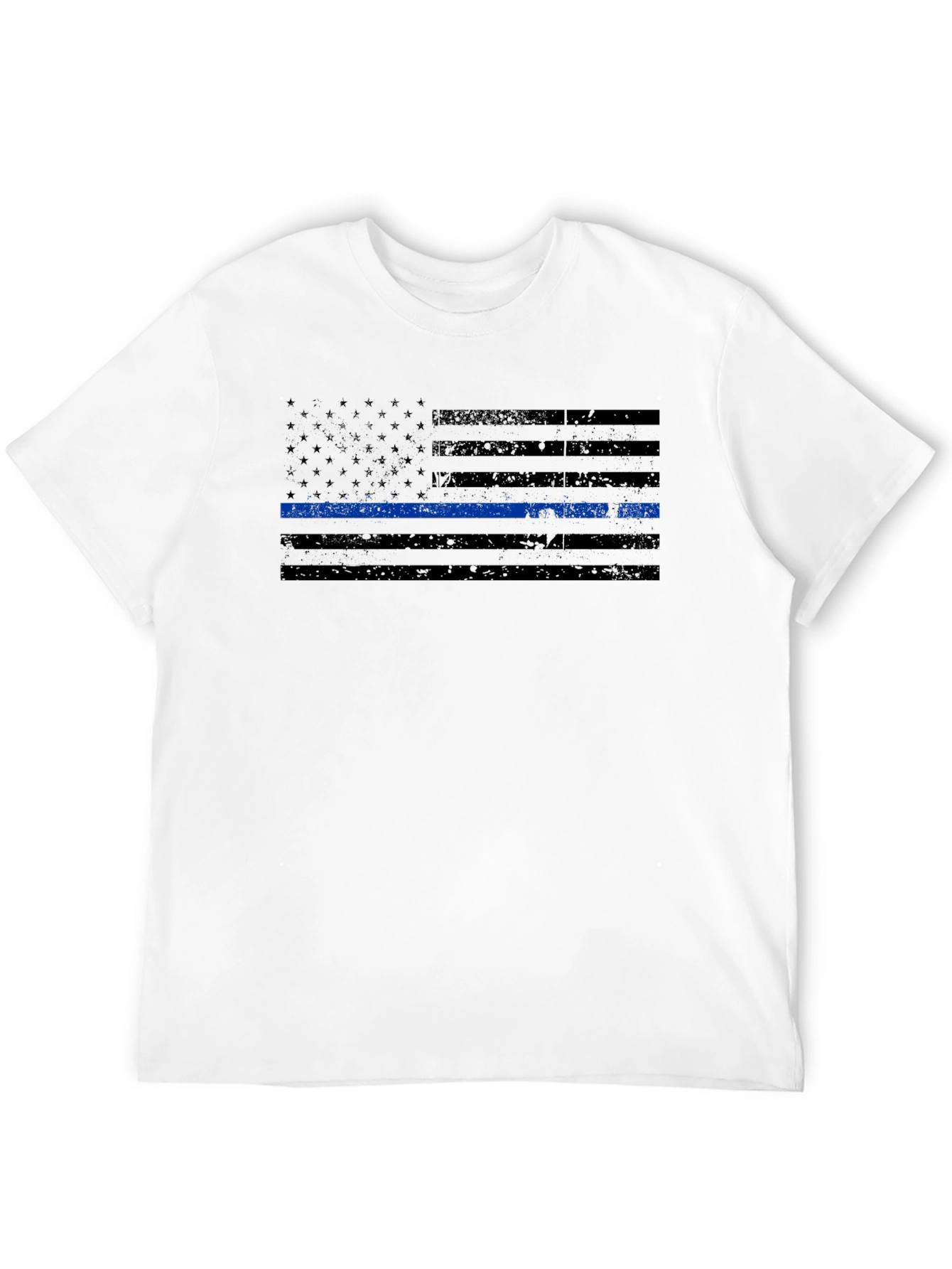Thin Blue Line American Flag T-Shirt