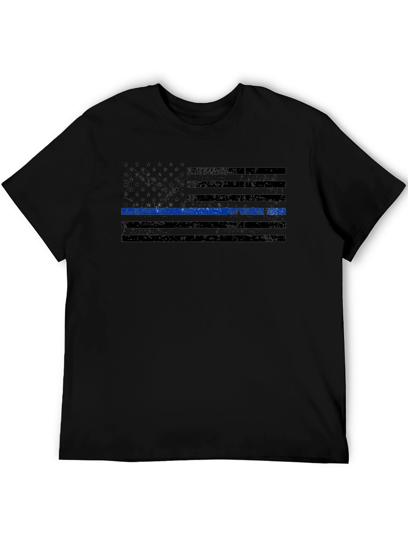Thin Blue Line American Flag T-Shirt
