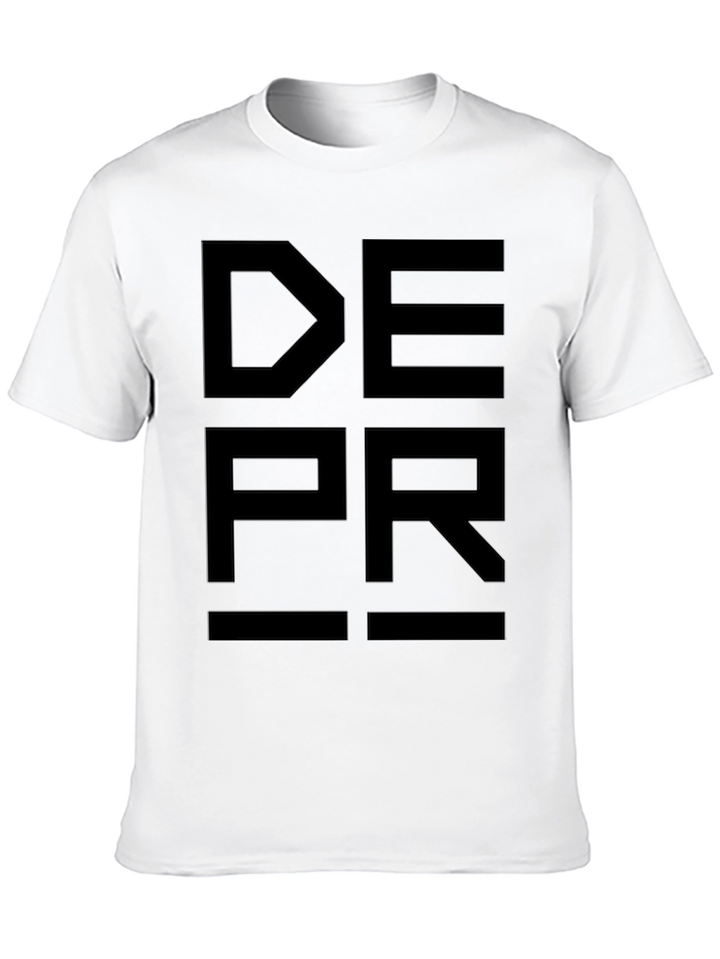 DEPR Graphic Tee - Black Minimalist Design