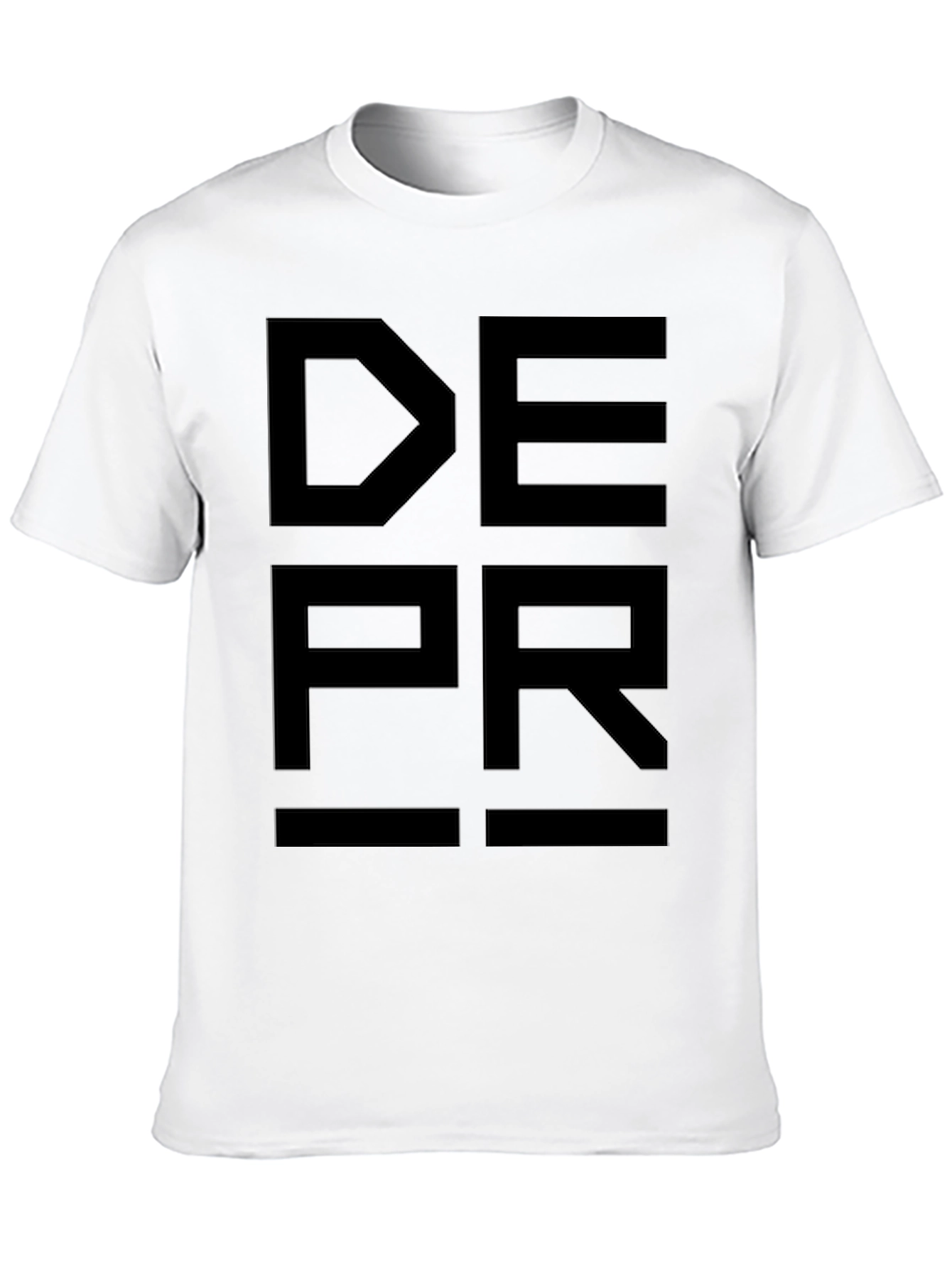 DEPR Graphic Tee - Black Minimalist Design