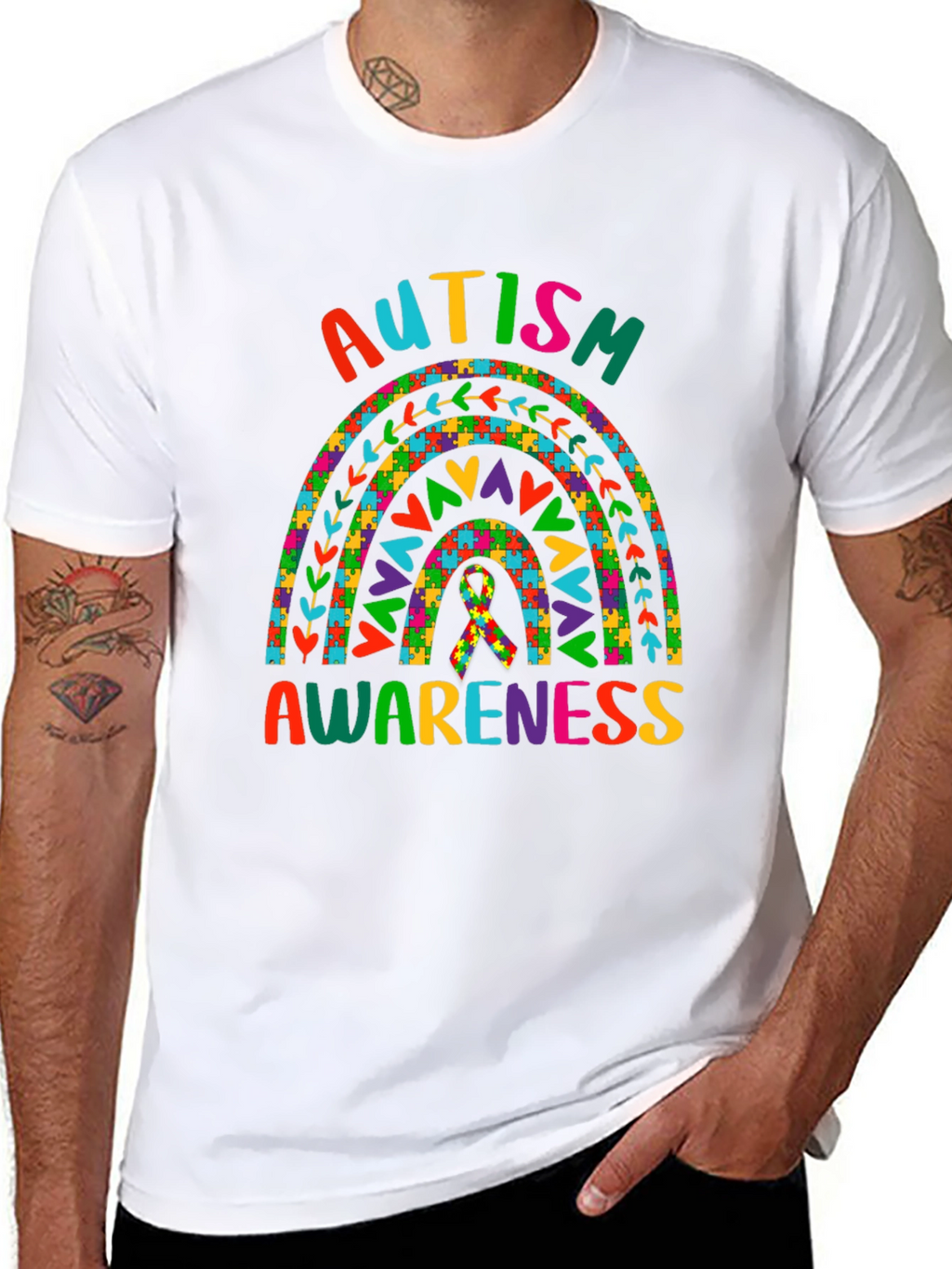 Autism Awareness Rainbow T-Shirt