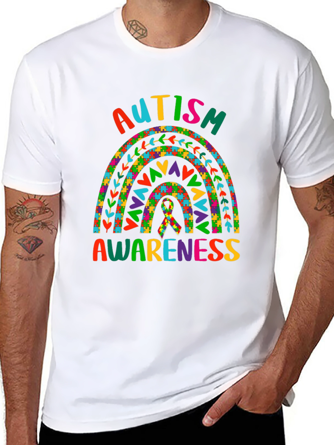 Autism Awareness Rainbow T-Shirt
