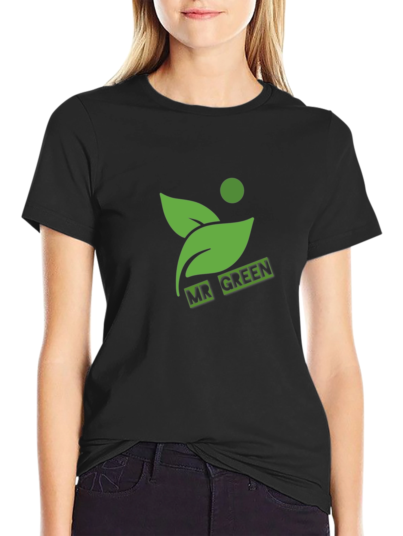 Mr. Green Graphic Tee - Black Cotton Blend