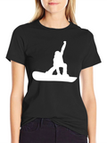 Snowboarder Graphic Tee - Black Cotton T-Shirt
