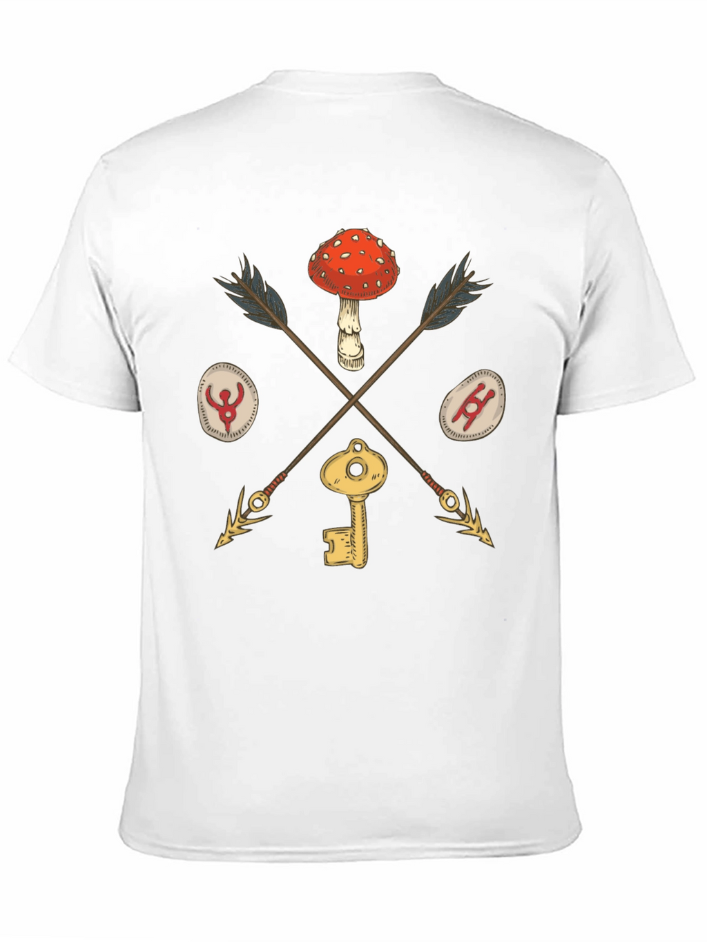 Amanita Muscaria Arrow Black T-Shirt