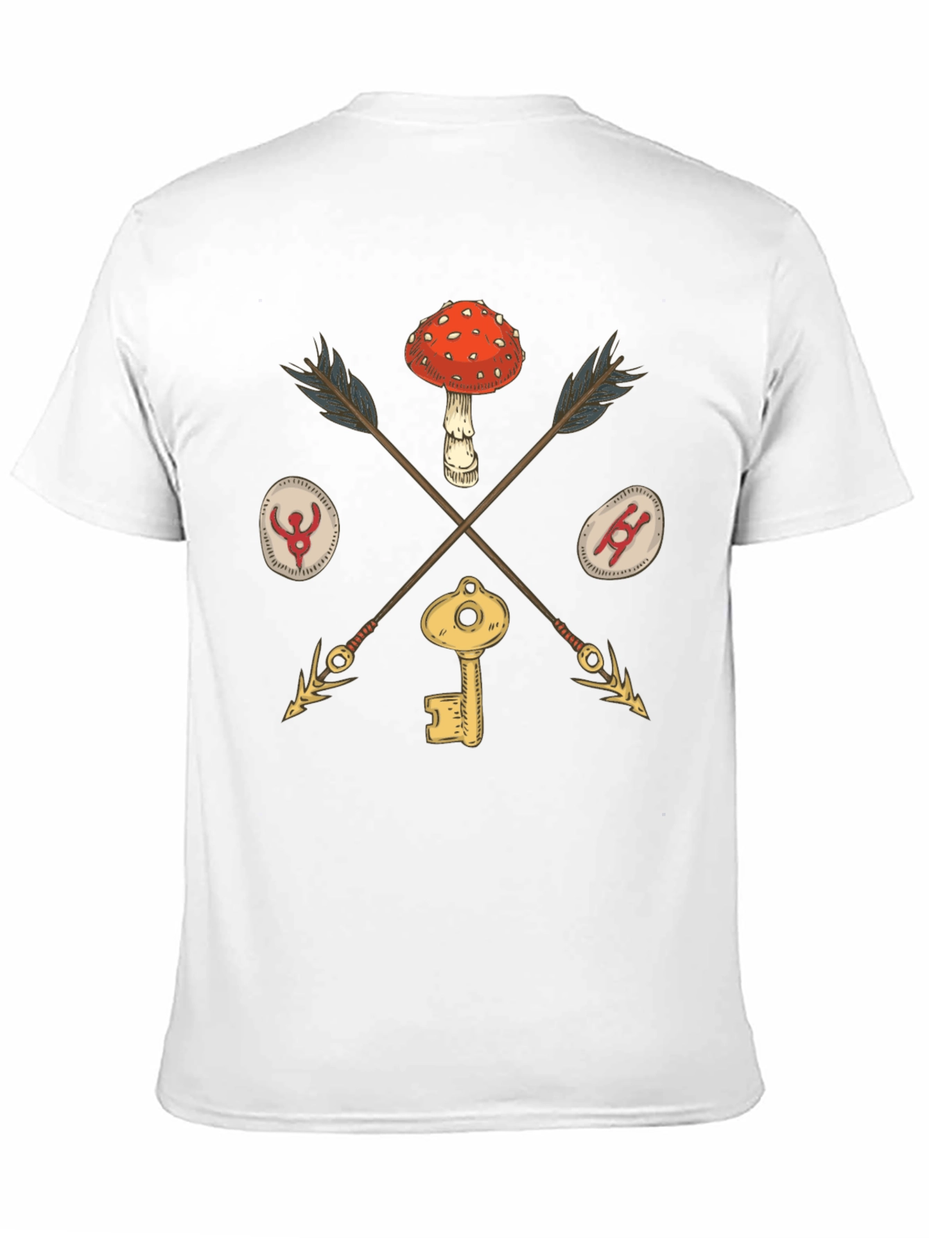 Amanita Muscaria Arrow Black T-Shirt