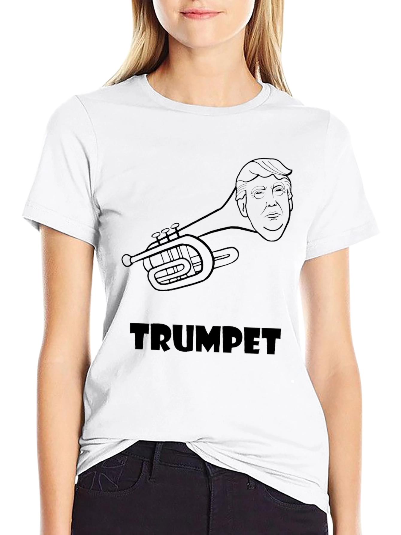 Trumpet Graphic T-Shirt - Music & Political Humor