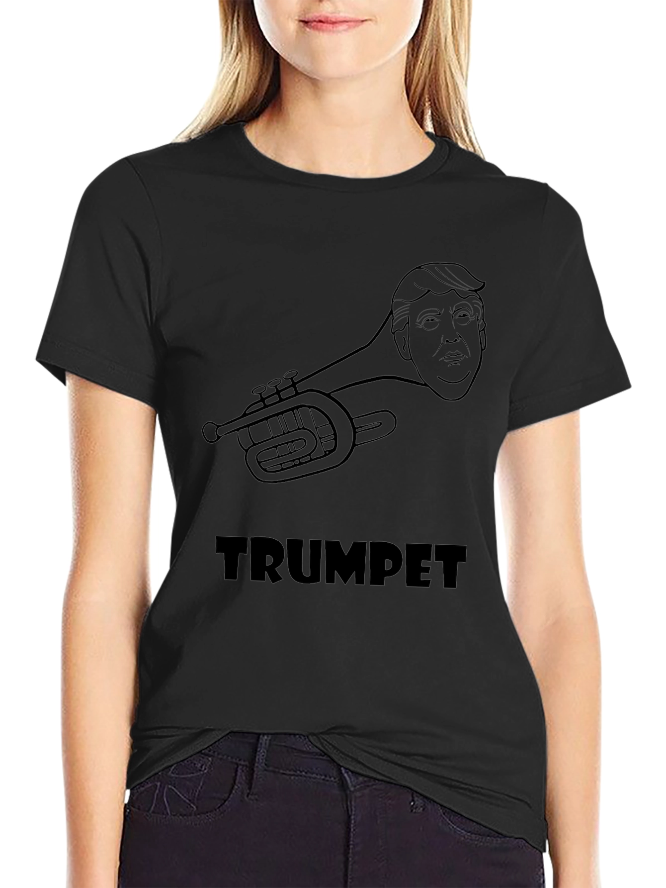 Trumpet Graphic T-Shirt - Music & Political Humor
