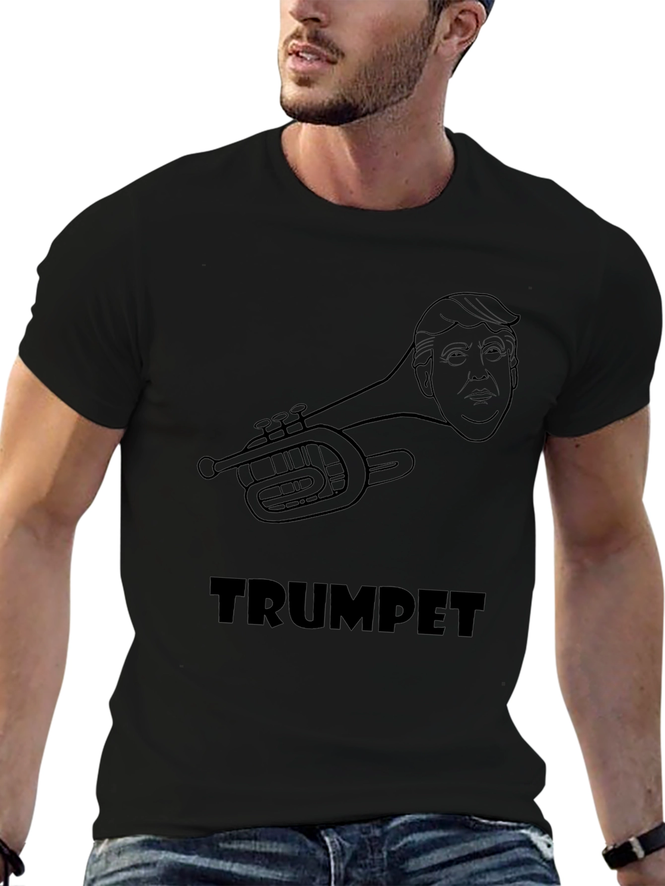 Trumpet Graphic T-Shirt - Music & Political Humor