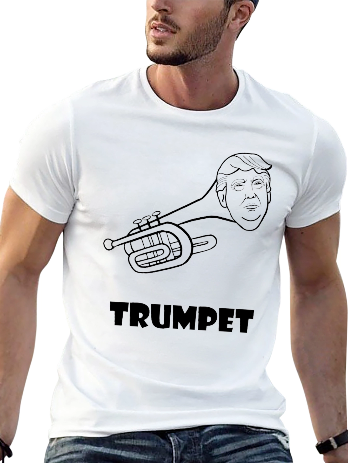 Trumpet Graphic T-Shirt - Music & Political Humor