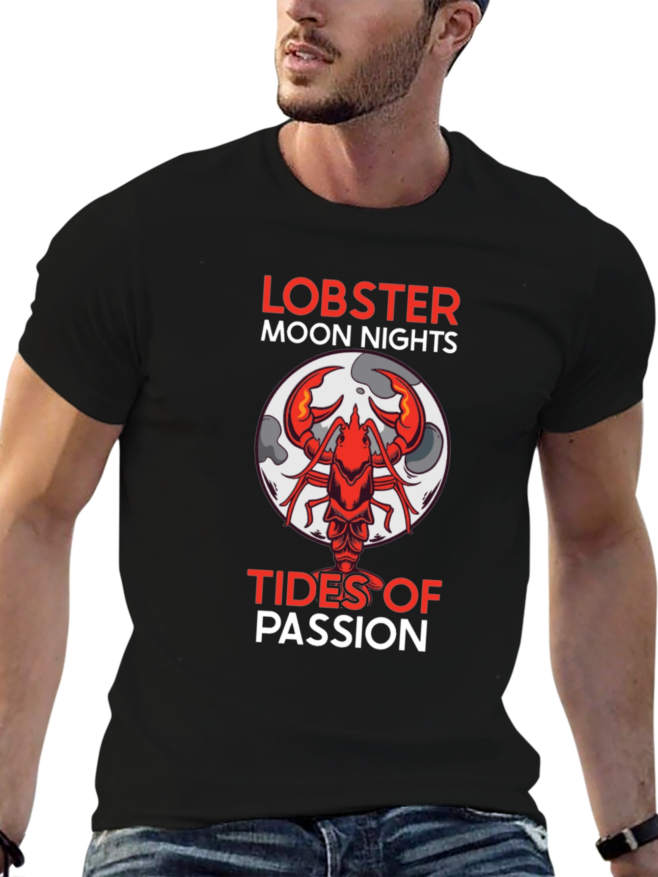 Lobster Moon Nights Graphic T-Shirt - Tides of Passion Tee