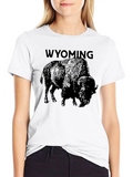 Wyoming Bison Graphic Tee - Soft Cotton Comfort