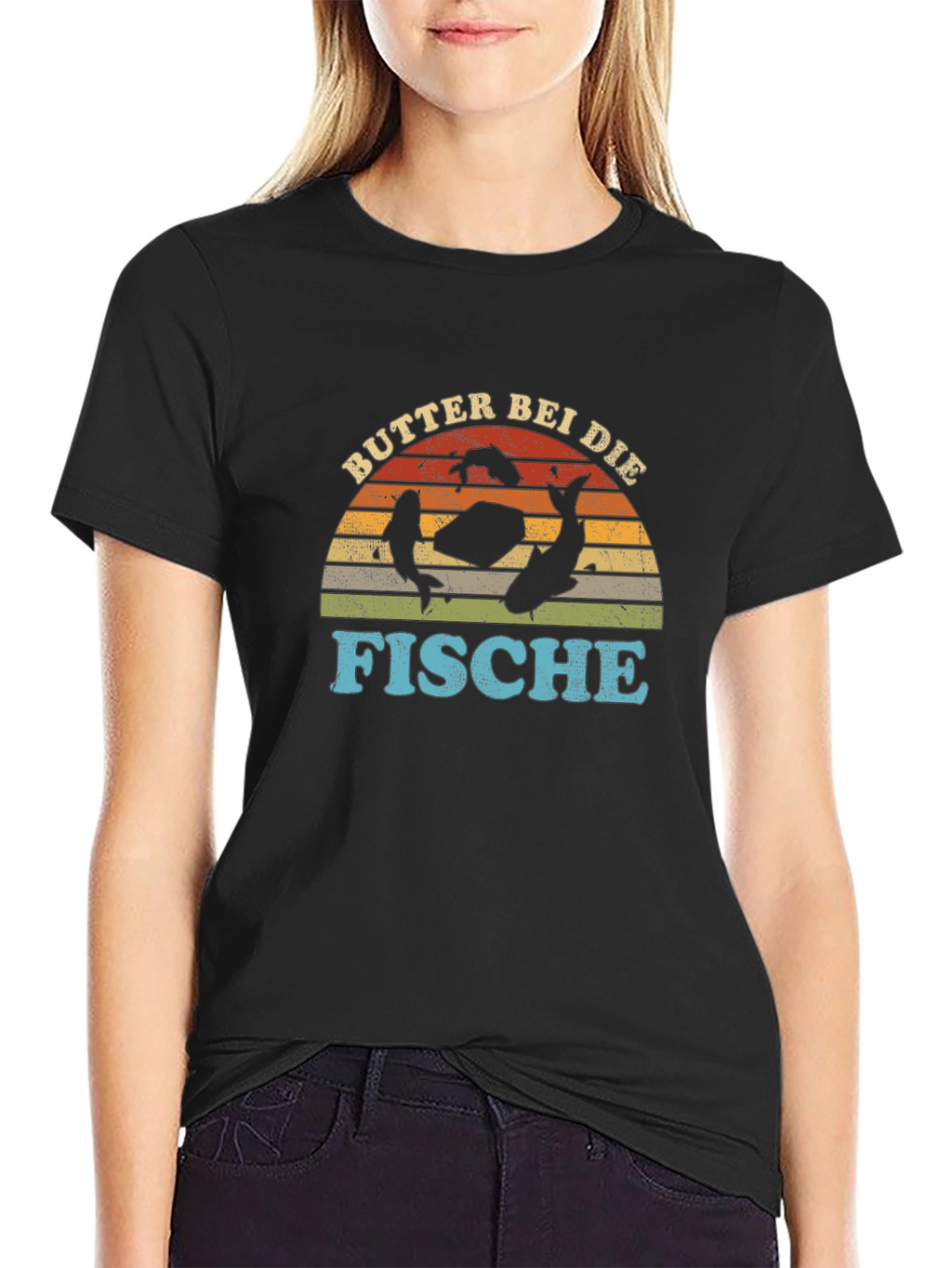 Butter Bei Die Fische Black Graphic T-Shirt