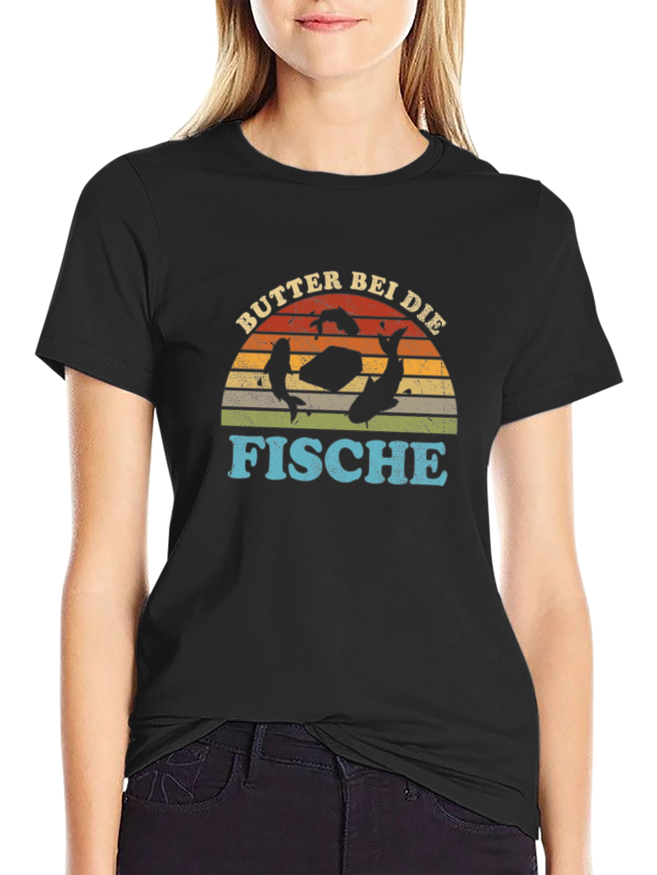 Butter Bei Die Fische Black Graphic T-Shirt