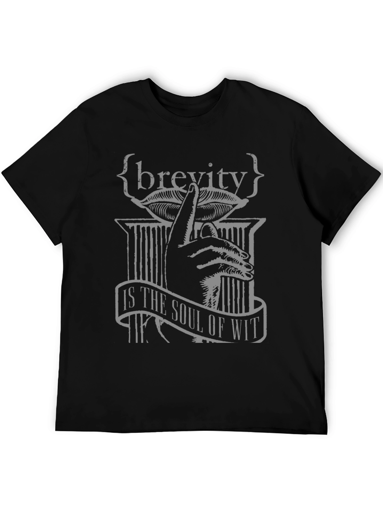 Brevity is the Soul of Wit Graphic Tee - Black